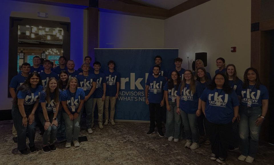 group of college students posing at an RKL event