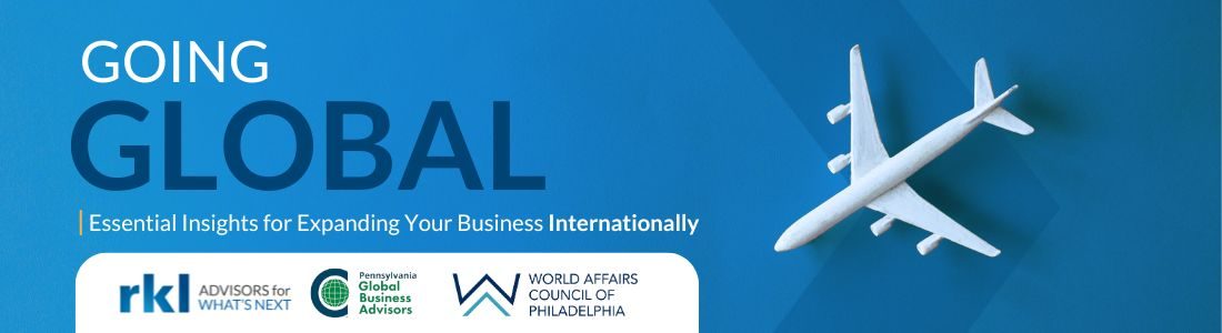 Going Global header with airplane in the background