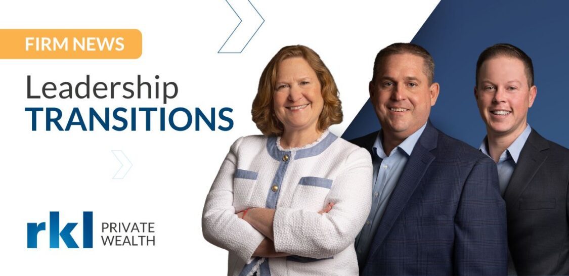 Firm News, Leadership Transitions with headshots of Laurie Peer, Dave Morais, and Tom Reardon