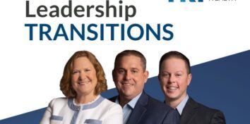 Firm News, Leadership Transitions with headshots of Laurie Peer, Dave Morais, and Tom Reardon